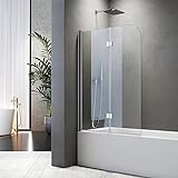 Duschwand für Badewanne 100x140 cm Badewannenfaltwand...