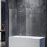 SONNI Duschwand für Badewanne 120x140 cm(BxH)...